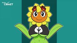 animated bouncing_breasts plant plantie plants_vs_zombies plants_vs_zombies:_heroes skyline_comet solar_flare_(pvz) sunflower_(pvz) tagme video video_games rating:Explicit score:193 user:Gorjegonzalez