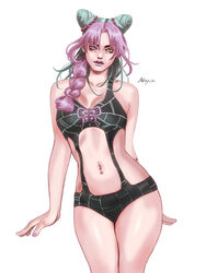 1girls 2016 clothed female_only jojo's_bizarre_adventure jolyne_kujo midriff noey_z one-piece_swimsuit panties pinup posing skimpy solo_female stone_ocean swimsuit toned toned_female rating:Questionable score:98 user:deleted4534