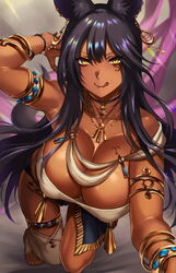 1girls animal_ears breasts dark-skinned_female dark_skin egyptian female female_only hikari_(komitiookami) rating:Explicit score:66 user:SandsGoddess