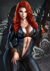 1girls 2020 abs big_breasts black_widow_(marvel) bodysuit breasts colored dandon_fuga female female_only gun hourglass_figure human human_only lace legs lips long_hair looking_at_viewer marvel marvel_comics midriff muscular muscular_female natasha_romanoff pose posing red_hair solo solo_female spy thick_legs thick_thighs thighs tight_clothing unzipped unzipped_bodysuit unzipping voluptuous weapon rating:Explicit score:319 user:ShadowPain