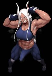 abs ai_generated armpit armpit_fetish armpit_hair armpits arms_above_head arms_behind_head arms_up bicep biceps boku_no_hero_academia breasts bulge bulge_through_clothing bunny_ears clothing dark-skinned_futanari dark_skin erect_penis erection erection_under_clothes erection_under_clothing flexing flexing_bicep from_above full_body futa_only futanari gloopai gloves grin gym_clothes laugh looking_at_viewer miruko muscular muscular_futanari my_hero_academia nai_diffusion pubic_hair pubic_hair_peek red_eyes smirk smug solo solo_focus solo_futa sports_bra sportswear steam steaming_body steamy sweat sweatdrop sweating teeth teeth_showing white_hair rating:Explicit score:92 user:dontlao3