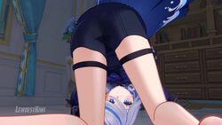 1girls 3d animated ass ass_shake bending_over blue_eyes blush booty_shorts female female_only furina_(genshin_impact) genshin_impact lewdestkiwi looking_at_viewer no_sound rear_view smile smiling_at_viewer solo tagme teasing video white_hair rating:Questionable score:84 user:Monalicious