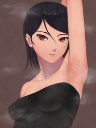 1girls armpits arms_up black_hair boruto:_naruto_next_generations looking_at_viewer miru_(wvjc7832) naruto naruto_(series) nipples_visible_through_clothing red_eyes sarada_uchiha sharingan solo_focus younger_female rating:Questionable score:360 user:Ishtar°¬°