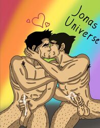 2boys abs armpit_hair armpits avatar_the_last_airbender bad_shading black_hair bolin brothers brothers_jerking_each_other brothers_kissing brown_hair cum eyes_closed gay gay_handjob gay_incest gay_kissing gay_pride_colors gay_sex hairy_legs handjob holding_penis incest jonas_universe leg_hair low_effort mako male male_only masturbating_other multicolored_background mutual_handjob naked nickelodeon orgasm_from_handjob partially_retracted_foreskin pecs penis_size_difference retracted_foreskin smooth_skin spread_legs stroking_cock sweatdrops the_legend_of_korra toony yaoi rating:Explicit score:10 user:JonasUniverse