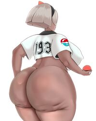 1girls ass bea_(pokemon) breasts cellulite chubby dark-skinned_female dark_skin female female_only fladdykin huge_ass huge_breasts pokemon pokemon_ss solo thick_thighs wide_hips rating:Explicit score:210 user:justausername