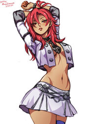 1girls arms_up bare_midriff bare_thighs brown_skin curvy dark-skinned_female dark_skin female fire_emblem fire_emblem:_three_houses hapi_(fire_emblem) inviting lips looking_at_viewer medium_breasts medium_hair minacream nintendo no_bra open_clothes red_eyes red_hair seductive seductive_smile skirt smile solo solo_female thighhighs white_background wide_hips rating:Questionable score:134 user:Yolo1342