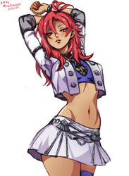 1girls arms_up bare_midriff brown_skin curvy female fire_emblem fire_emblem:_three_houses garreg_mach_monastery_uniform hapi_(fire_emblem) inviting lips looking_at_viewer minacream nintendo red_eyes red_hair seductive seductive_smile skirt smile thighhighs wide_hips rating:Questionable score:67 user:Yolo1342