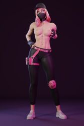 1girls 3d athleisure_assassin blonde_hair fortnite hat mask pink_hair tagme topless two_tone_hair rating:Explicit score:75 user:fnpornfinder