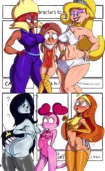 6girls adventure_time age_difference ass ass_grab big_breasts big_hero_6 big_hero_6:_the_series black_hair blonde_hair breast_size_difference breasts bubble_butt busty carol_(ok_k.o.!_let's_be_heroes) carol_kincaid cartoon_network crossover disney disney_channel double_ass_grab eastern_and_western_character erect_nipples eris_(billy_and_mandy) female female_focus female_only gem_(species) glasses gray_skin grey_skin height_difference honey_lemon hourglass_figure lipstick long_hair marceline marceline_abadeer marvel medium_breasts medli milf nintendo nipple_bulge nipples ok_k.o.!_let's_be_heroes pink_skin pinup pinup_pose pose posing reset_spinel_(steven_universe) short_hair six_fanarts_challenge size_difference skin_tight small_breasts spinel_(steven_universe) standing steven_universe steven_universe:_the_movie tayuri the_grim_adventures_of_billy_and_mandy the_legend_of_zelda the_wind_waker wide_hips yuri rating:Explicit score:303 user:3ddy_slim