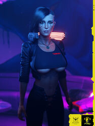 3d alternate_hairstyle asymmetrical_hair bare_midriff big_breasts breasts british brown_eyes brown_hair busty cd_projekt_red crop_top cropped_jacket crossover cybernetics cyberpunk cyberpunk_2077 ear_piercing embracer_group european female female_focus female_only hourglass_figure huge_breasts jacket lara_croft lara_croft_(survivor) large_breasts navel necklace nose_piercing petite piercing pinup pinup_pose pose posing pyro_(artist) shaved_side sleeves_rolled_up solo standing tagme tomb_raider tomb_raider_(survivor) underboob wide_hips wildeerstudio rating:Explicit score:124 user:3ddy_slim