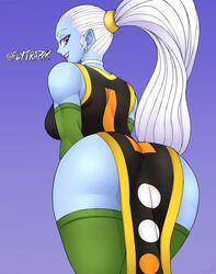 angel_(dragon_ball) ass big_ass big_butt blue_skin bottom_heavy bubble_ass bubble_butt dragon_ball dragon_ball_super female female_only flytrapxx fully_clothed large_ass large_butt ponytail shounen_jump solo tagme thick_ass thick_thighs universe_6 universe_6/universe_7 vados white_hair wide_hips rating:Safe score:499 user:db_gals