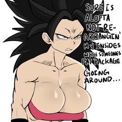 1girls alternate_breast_size big_breasts black_eyes black_hair breasts caulifla color dragon_ball dragon_ball_super female huge_breasts large_breasts light-skinned_female light_skin long_hair plain_background pseudocel safe saiyan shounen_jump spiky_hair text tubetop white_background rating:Questionable score:248 user:Kaiokenx34