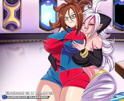 2010s 2girls android android_21 android_21_(human) arabian_clothes ass belly_dancer big_ass big_breasts big_thighs bio-android_(dragon_ball) blue_eyes bluegraves blush breast_press breast_squeeze breast_squish breasts brown_hair busty casual censored clone clonecest curly_hair curvaceous curvy curvy_figure dark_persona dragon_ball dragon_ball_fighterz dragon_ball_super dragon_ball_super_super_hero dress dress_shirt dual_persona evil_smile female female_only fight food glasses gloves gold_jewelry good_girl grope groping groping_breasts groping_from_behind harem_girl harem_outfit holding_breast hourglass_figure hug huge_breasts human humanoid incest large_breasts legs lips lipstick long_hair looking_at_viewer majin majin_android_21 megane milf miniskirt monster_girl open_mouth panties pink_skin pointy_ears purple_eyes revealing_clothes revealing_clothing seductive seductive_look seductive_smile self_fondle selfcest sexually_suggestive sharp_teeth silver_hair skirt skirt_lift sleeves smile spiky_hair symmetrical_docking tail thick thick_thighs thighs time_vault_(dragon_ball) tits tongue tongue_out voluptuous vomi_(dragon_ball) white_hair wide_hips yuri rating:Explicit score:119 user:DBgirls457