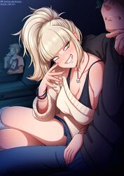 1boy 1girls big_breasts female himiko_toga imminent_sex izuku_midoriya light-skinned_male light_skin long_hair male male/female my_hero_academia neocoill over_shoulder patreon patreon_reward seductive teasing rating:Questionable score:446 user:DBKX