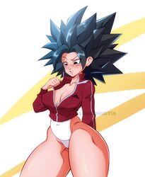 1girls adidas black_eyes black_hair breasts caulifla cleavage dragon_ball dragon_ball_super female female_only light-skinned_female light_skin long_hair lunaexhabbitix saiyan shounen_jump solo solo_female spiky_hair thick_thighs yooooo_that_drip_tho rating:Explicit score:177 user:Dragonballgt9999