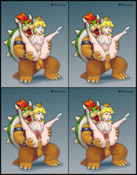 1boy 1girls 4koma ass big_breasts big_lips bikini bikini_aside blonde_hair blue_eyes bowser breasts busty butt comic cum cum_in_pussy earrings female from_behind from_behind_position full_body high_heels hourglass_figure interspecies long_hair male mario_(series) nintendo penis penis_out phat_smash princess_peach pubic_hair puffy_lips pussy saliva saliva_string saliva_trail sex simple_background standing swimsuit tagme testicles thick_lips vagina vaginal_penetration vaginal_sex white_bikini wide_hips x-ray rating:Explicit score:61 user:3ddy_slim