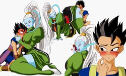 1boy 1girls ass blush breast_smother breasts cabba clothing dragon_ball dragon_ball_super high_heels horny huge_breasts nala1588 shounen_jump size_difference smothering tagme thick_thighs vados rating:Explicit score:164 user:db_gals