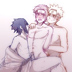 3boys arms_behind_back black_eyes blue_eyes blue_hair blush boruto:_naruto_next_generations erection facepaint forehead_protector gay grinding headband inuzuka_kiba male male/male male_only moaning multiple_boys multiple_males naked naruto naruto:_the_last naruto_(series) naruto_shippuden nude nude_male open_mouth penis safa sasuke_uchiha sitting standing thighs threesome twink uzumaki_naruto uzumaki_naruto whisker_markings whiskers yaoi rating:Explicit score:51 user:kurosara