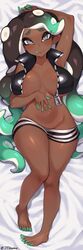 1girls alternate_version_available belly belly_button big_breasts breasts cleavage dakimakura dakimakura_design dark-skinned_female dark_skin feet female female_only full_body highres hourglass_figure jtveemo large_breasts laying_down laying_on_bed long_hair marina_(splatoon) multicolored_hair navel navel_piercing nintendo octarian octoling open_clothes open_shirt partially_clothed piercing pseudo_hair shiny_hair shiny_skin short_shorts sideboob slim_waist smooth_skin solo splatoon splatoon_2 tentacle_hair thick_thighs thighs tongue_out two_tone_hair underboob unusual_pupils wide_hips rating:Questionable score:265 user:OtakuFap