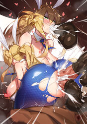 1girls 3animals 3boys anal anal_sex areolae artoria_pendragon artoria_pendragon_(lancer) artoria_pendragon_(swimsuit_ruler) balls big_ass big_breasts big_penis big_testicles blonde_hair blowjob bunny_ears bunny_girl bunnysuit cum cum_in_ass cum_in_mouth cum_in_pussy cum_inside deepthroat double_penetration ejaculation eyes fate/grand_order fate_(series) fellatio female_human/male_feral female_on_feral feral green_eyes heart heart-shaped_pupils high_resolution horse horse_penis horsecock huge_ass huge_breasts huge_butt huge_cock human interspecies large_ass large_breasts larger_feral larger_male nipples oral ponytail powergene powzin ripped_clothing saliva sideboob size_difference surprised testicles thick_ass uncensored vaginal_penetration zoophilia rating:Explicit score:487 user:Ugabuga