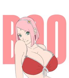 big_breasts biggies00 bikini boruto:_naruto_next_generations busty cute_face green_eyes milf naruto naruto_(series) oppai pink_hair sakura_haruno shounen_jump skinny smile smiling tiny_waist white_skin rating:Explicit score:239 user:BIGGIES00