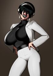 1girls aged_up alternate_breast_size avatar_the_last_airbender big_breasts breasts business_woman cleavage clothing earrings female female_only gigantic_breasts hourglass_figure huge_breasts large_breasts morganagod solo toph_bei_fong rating:Questionable score:312 user:justausername