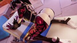  1girls 3d ass big_ass blender buttplug female large_ass looking_back overwatch posing poster sfmtessai solo solo_female spider_widowmaker widowmaker  rating:explicit score: user:rallydakars