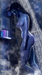 1girls 3d big_ass blizzard_entertainment breasts female_only kachigachi long_hair nipple_piercing nude nude_female overwatch piercing purple_hair purple_skin shower solo solo_female thick_thighs wet widowmaker rating:Explicit score:124 user:Crcole331