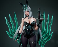 3d battle_bunny_irelia big_breasts breasts bunny_ears bunny_girl bunnysuit choker cleavage female female_only green_eyes highres irelia_xan league_of_legends long_hair mind_control pantyhose ruined_king_symbol ryanreos thick_thighs thighs white_hair rating:Safe score:196 user:EphemeralEntity