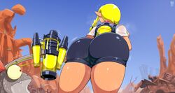 1girls ambiguous_gender androjuniarto ass ass_focus big_ass bow_(weapon) huge_ass inkling little_buddy_(splatoon_3) new_agent_3_(splatoon) nintendo salmonid see-through_top smallfry_(splatoon) smooth_skin splatoon splatoon_3 sweat thick_thighs thighs tri-stringer weapon wide_eyed rating:Questionable score:240 user:RedOctoling