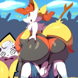 1boy 1girls absurd_res alolan_vulpix ambiguous_penetration anthro ass ass_cleavage balls big_ass big_breasts bikini braixen butt_crack female high_resolution huge_ass huge_breasts humanized large_ass large_breasts massive_ass nintendo panties panties_aside penis pokémon_(species) pokemon pokemon_sm pokemon_xy public public_sex shorts testicles thick_ass trinity-fate62 underwear vulpix rating:Explicit score:209 user:Ugabuga