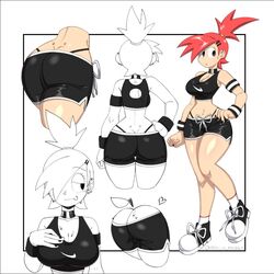 1girls artist_name ass athletic athletic_female athletic_wear back_piercing bike_shorts black_eyes black_nails cartoon_network choker cleavage female foster's_home_for_imaginary_friends frankie_foster hairpin mossy_(artist) nike official_mossy ponytail red_hair shoes shorts sneakers sports_bra sportswear streetwear thong_above_shorts thong_straps rating:Questionable score:209 user:deleted107279