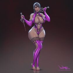 1girls 2d big_breasts breasts cleavage feet female female_only large_breasts mileena mortal_kombat pinkdrawz solo stirrup_legwear thick_thighs toeless_legwear wide_hips rating:Questionable score:357 user:justausername