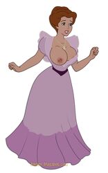 1girls breasts clothed clothing disney dress female female_only human inusen mary_darling milf mostly_clothed nipples one_breast_out one_breast_out_of_clothes peter_pan_(disney) pink_dress solo standing third-party_edit rating:Explicit score:48 user:SilentObserver