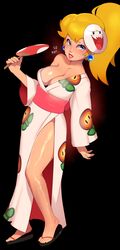 1girls alternate_costume big_breasts blonde blonde_female blonde_hair bowser_logo bowser_tattoo branding_mark breasts cleavage combos-n-doodles earrings enemy_conversion feet female female_only fully_clothed large_breasts mario_(series) nintendo ponytail princess_peach sandals solo super_mario_odyssey sweat tattoo rating:Questionable score:349 user:justausername