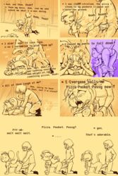 all_fours alligator alligatorid alternate_universe anthro ass bent_over blush bodily_fluids bratty_(undertale) breasts burgerpants catty_(undertale) clothed clothing comedy comic crocodilian doggy_style domestic_cat drooling duo english_text felid feline felis female frisk frisky_(under(her)tail) from_behind_position funny hair hi_res human humor male male/female mammal page_3 partially_clothed ponytail pull_out reptile rule_63 saliva scalie sex silhouette sweat tail_grab text thewill under(her)tail undertale video_games rating:Explicit score:135 user:bot