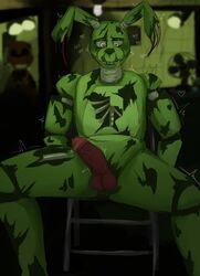 animatronic erection five_nights_at_freddy's five_nights_at_freddy's_3 fnaf green_body male male_only penis rabbit robot solo springtrap springtrap_(fnaf) rating:Explicit score:16 user:shadow099