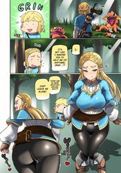 1boy 1girls ass big_ass big_breasts big_butt blonde_hair breasts colored comic comic_page curvy female fully_clothed hair light-skinned_female light-skinned_male light_skin link link_(breath_of_the_wild) male nintendo nuezou princess_zelda the_legend_of_zelda thick_ass thick_thighs uncensored wide_hips zelda_(breath_of_the_wild) rating:Explicit score:244 user:Sulexix