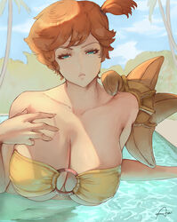 alternate_breast_size araneesama big_breasts breasts cutesexyrobutts_(style) green_eyes huge_breasts kasumi_(pokemon) large_breasts nintendo orange_hair pokemon pokemon_rgby red_hair redhead staryu swimming_pool water rating:Questionable score:258 user:Misty_lover