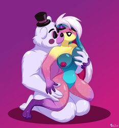 1boy 1girls 2d 2d_(artwork) 3_toes 4_fingers absurd_res anthro anthro_on_anthro anthro_only anthrofied areola areolae artist_name artist_signature bear bear_boy bear_humanoid big_ass big_breasts big_butt black_lips black_lipstick blue_body blue_fur bottomless bottomless_female bottomless_male breast_grab breasts bubble_ass bubble_butt busty cheek_markings cheek_tuft chest cleavage closed_eyes completely_nude completely_nude_female completely_nude_male curvaceous curvy curvy_female curvy_figure dat_ass digital_drawing_(artwork) digital_media_(artwork) duo eyebrows eyelashes eyes_closed eyeshadow fat_ass fat_butt female fit fit_female fit_male five_nights_at_freddy's five_nights_at_freddy's:_sister_location fnaf foreplay front_view full_body funtime_freddy_(fnafsl) fur furry furry_only glistening glistening_body hair_over_one_eye hand_holding hand_on_another's_thigh hand_on_breast hand_on_thigh happy happy_sex hat_only headgear headgear_only headwear headwear_only hi_res hips holding_hands hourglass_figure huge_ass huge_breasts huge_butt humanoid intersex interspecies kissing kissing_cheek kneeling lagomorph lagomorph_humanoid legs_apart legs_spread lips lipstick makeup male mascara multicolored_body multicolored_fur muscular muscular_arms muscular_male naked naked_female naked_male nebula_(spicyspacebunny) nipples no_bra no_humans no_panties no_underwear nude nude_female nude_male oc on_floor on_ground on_knees original original_character outercourse passionate passionate_kiss passionate_sex pink_background pink_body pink_fur pleasure_face pleasured purple_body purple_eyeshadow purple_fur rabbit rabbit_ears rabbit_girl rabbit_humanoid red_cheeks romantic romantic_couple romantic_sex rosy_cheeks scottgames sensual shiny_breasts shiny_hair shiny_skin simple_background sitting sitting_on_lap sitting_on_person skeletonguys-and-ragdolls slim_waist smile smiling smooth_fur smooth_skin sparkles spicyspacebunny spread_legs tagme tagme_(artist) tagme_(character) teeth teeth_showing thick_thighs thigh_grab thighs top_hat topless topless_female topless_male tuft two_tone_body two_tone_fur white_body white_fur white_hair wide_hips yellow_body yellow_fur rating:Explicit score:16 user:animazing