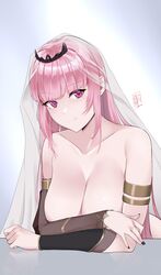 big_ass big_breasts covered_nipples damodar female hololive hololive_english hololive_myth huge_breasts long_hair looking_at_viewer mori_calliope naked pink_hair red_eyes signature simple_background smile solo veil virtual_youtuber rating:Safe score:254 user:nobodyyet