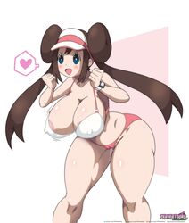 alternate_costume big_breasts blush breasts cameltoe female female_protagonist nipple_bulge open_mouth pokemon pokemon_bw2 pussy_juice riffsandskulls rosa_(pokemon) smiling thick_thighs rating:Explicit score:162 user:IcyPenguigo