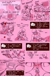 alphys alternate_universe anthro belt blush bodily_fluids camera cellphone comic damaged_clothing digital_media_(artwork) english_text female flaccid frisk frisky_(under(her)tail) genitals hi_res human humanoid lizard machine male mammal mettaton mettie page_13 penis phone profanity reptile robot rule_63 scalie sweat syhpla text thewill umbrella under(her)tail undertale video_games rating:Explicit score:16 user:deleted4741