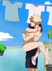 1boy 1boy1girl bra bra_slip bra_strap carrying_partner dailykrumbs embrace embracing eyes_closed female hugging katsuki_bakugou male male/female muscular muscular_male my_hero_academia nightlykrumbs ochako_uraraka panties shorts spiky_hair straight thighs thong underwear white_panties rating:Safe score:214 user:Anonymous647