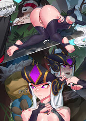 all_fours amisha ass_up barefoot big_ass cum cum_drip cum_dripping cum_in_pussy cum_inside feet league_of_legends long_hair on painted_nails painted_toenails purple_eyes purple_nail_polish purple_nails purple_toenails soles stirrup_legwear stirrup_socks syndra tagme toes white_hair rating:Explicit score:156 user:Hantise