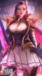 battle_academia_caitlyn battle_academia_series big_breasts caitlyn_kiramman league_of_legends nyahabi2112 school_uniform thick_thighs rating:Explicit score:63 user:Belle_thot_delphine