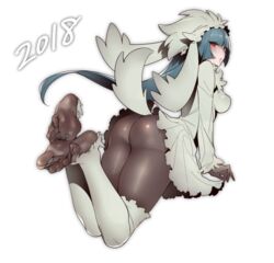 10s 1girls 2018 akira_(natsumemo) ass black_legwear blue_hair breasts chinese_zodiac cosplay costume creatures_(company) dress feet female foot_fetish furfrou furfrou_(cosplay) furfrou_(normal) game_freak grey_dress hat highres hizuki_akira long_hair long_sleeves looking_back new_year nintendo no_shoes pantyhose pokemon pokemon_(cosplay) pokemon_(game) pokemon_rgby pokemon_xy red_eyes sabrina_(pokemon) simple_background skin_tight soles solo solo_female spread_toes tail toes white_background year_of_the_dog rating:Questionable score:156 user:JesusIsWatching