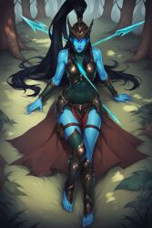  ai_generated civitai female ghost ghost_girl kalista killeruwu13_ai league_of_legends looking_at_viewer video_games  rating:questionable score: user:bot