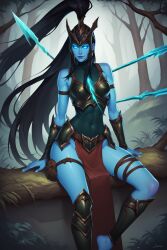  ai_generated civitai female ghost ghost_girl kalista killeruwu13_ai league_of_legends looking_at_viewer video_games  rating:questionable score: user:bot