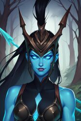  ai_generated civitai female ghost ghost_girl kalista killeruwu13_ai league_of_legends looking_at_viewer video_games  rating:questionable score: user:bot